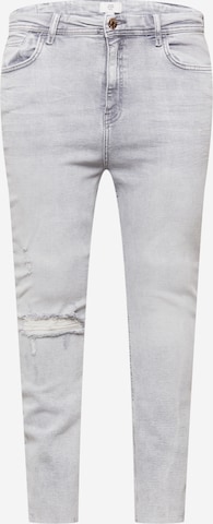 River Island Plus Jeans in Grey: front