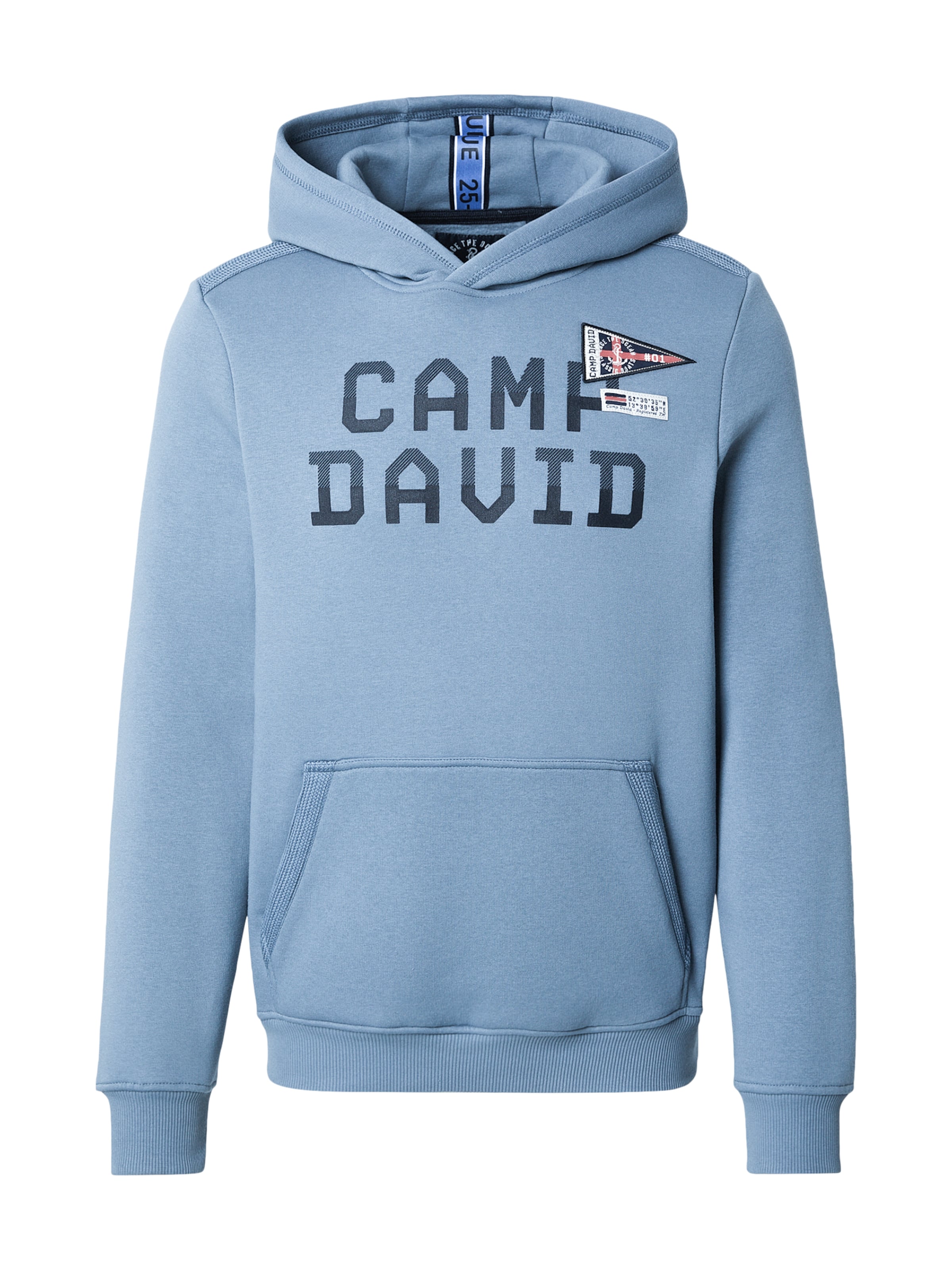Felpa di CAMP DAVID in blu: frontale
