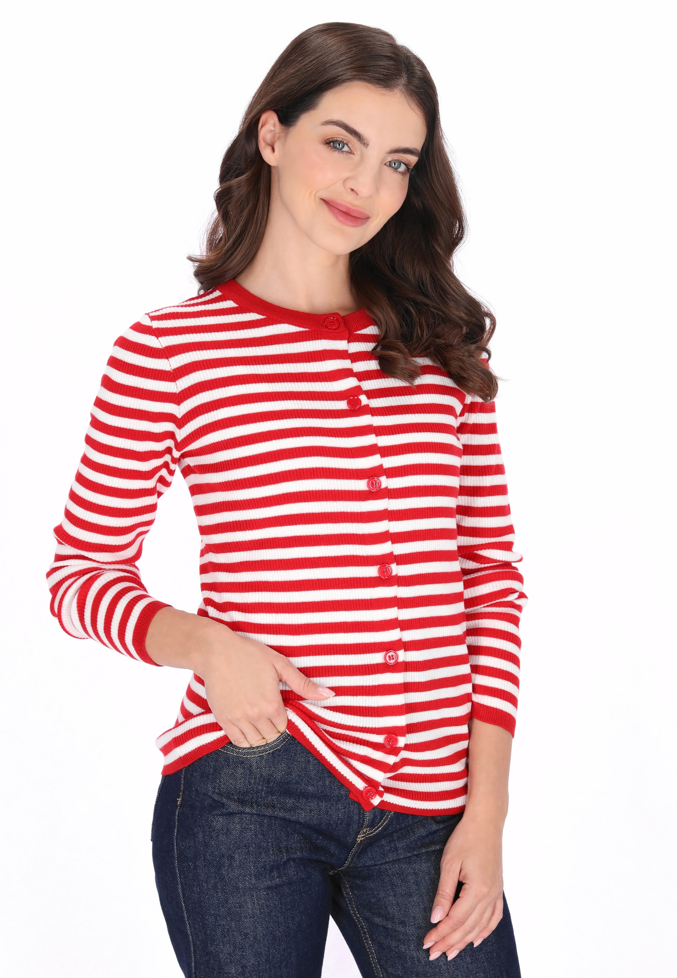 Cardigan usha BLUE LABEL en rouge : devant