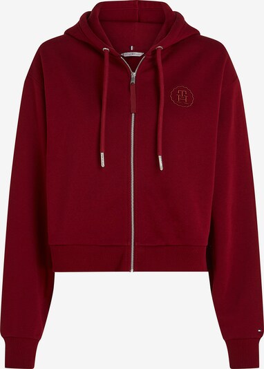 TOMMY HILFIGER Sweatjacke in bordeaux, Produktansicht