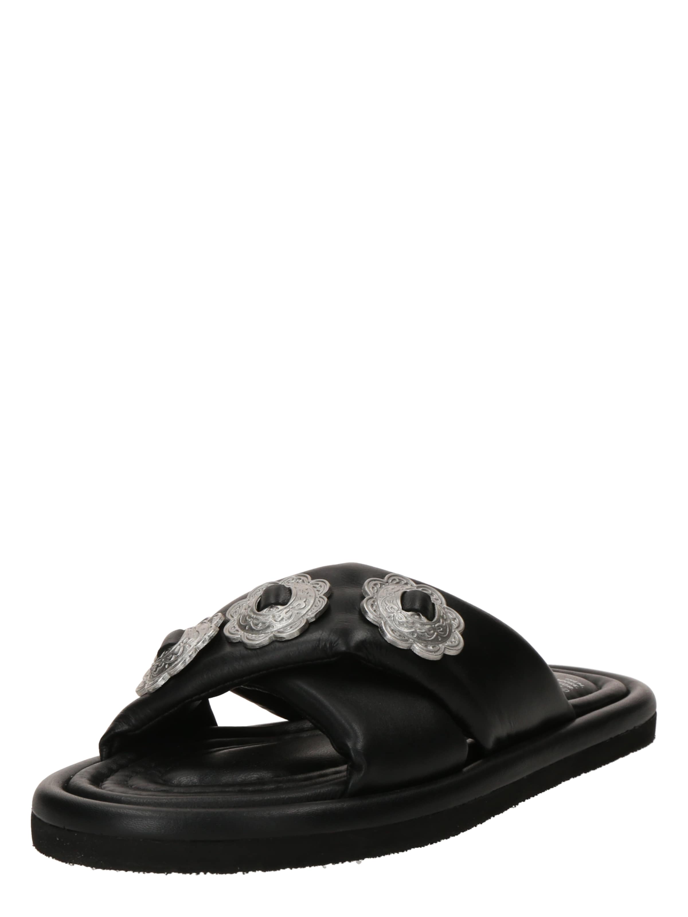 BRONX Mules 'Har-Perr' in Black: front