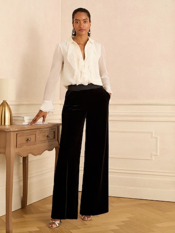 love & roses Wide leg Broek in Zwart