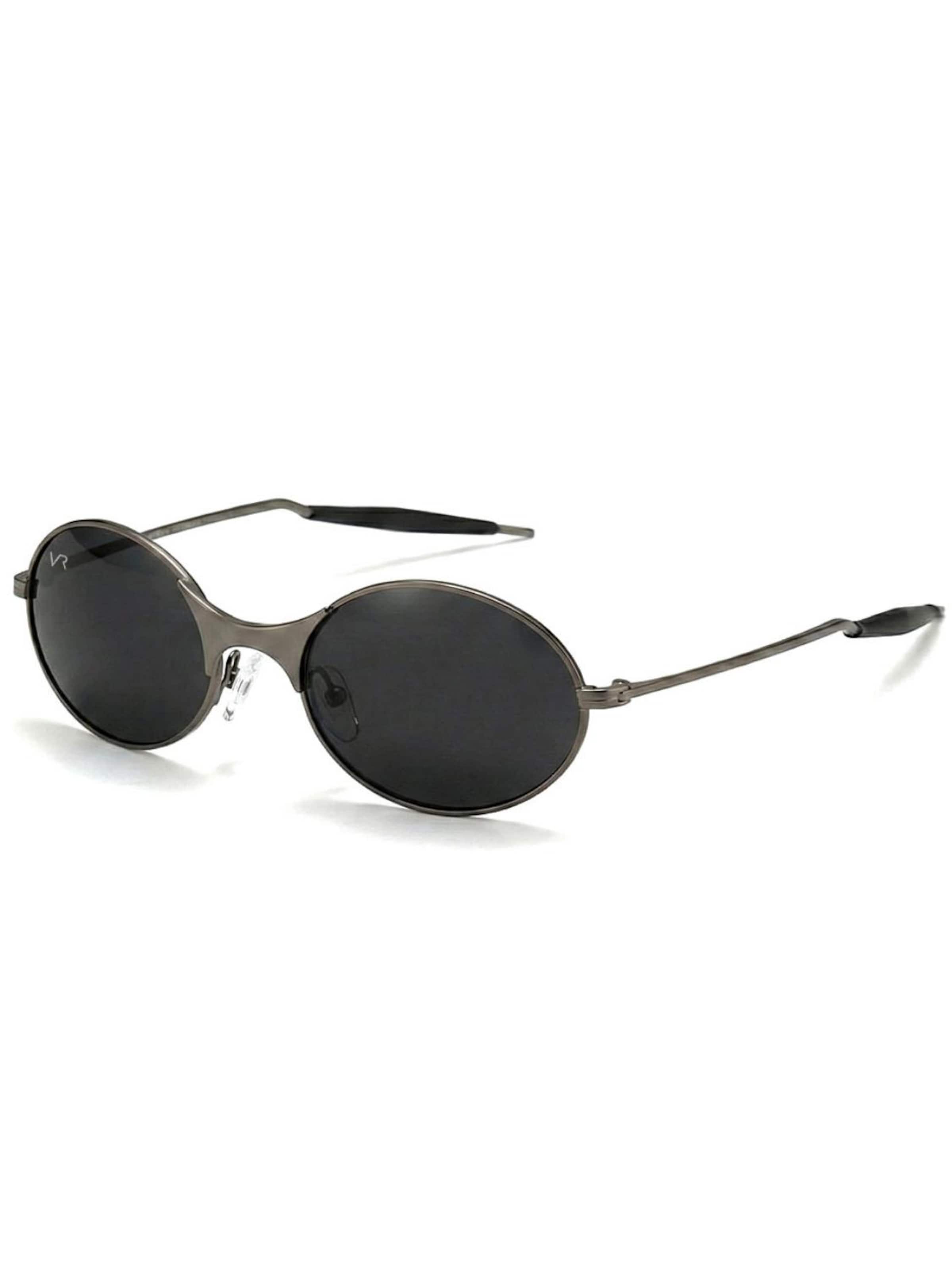 VEYREY Sunglasses 'Oval Sonnenbrillen Pemu' in Black: front