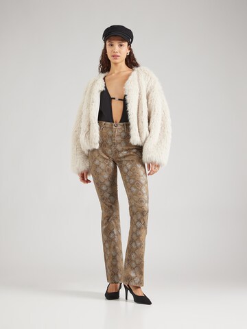 GUESS Разкроени Дънки в кафяво