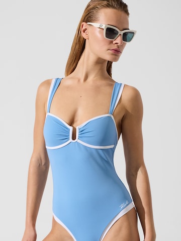Karl Lagerfeld Bandeau Plavky – modrá