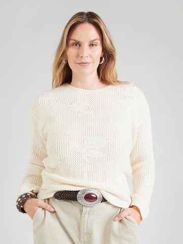 ONLY Carmakoma Sweter 'CARSTACY' w kolorze beżowy: przód