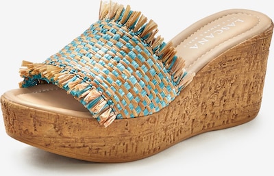 LASCANA Pantolette i turkos / brun, Produktvy