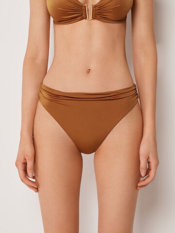 CALZEDONIA Bikini Bottoms in Brown: front