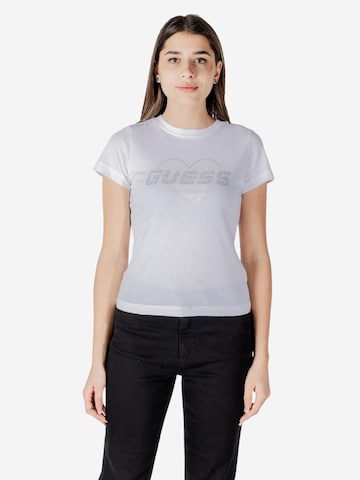 Maglietta 'NARCISO CN V5GI10 K9RM1' di GUESS in bianco: frontale
