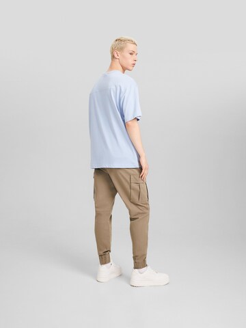 Bershka Tapered Hose in Beige