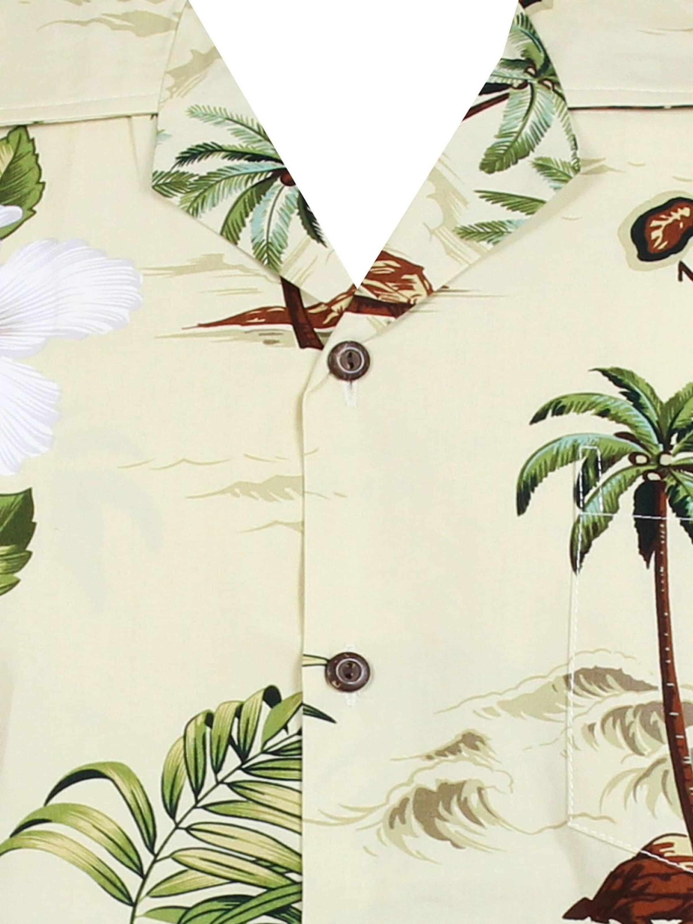 Regular fit Camicia 'Island' di Pacific Legend in beige