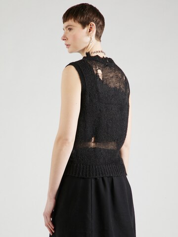 Tops en tricot TOPSHOP en noir