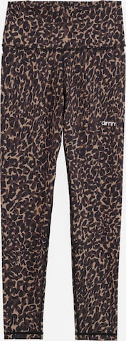 Skinny Pantalon de sport 'Cheetah' Aim'n en marron : devant