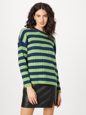 Warehouse Sweter w kolorze zielony: przód