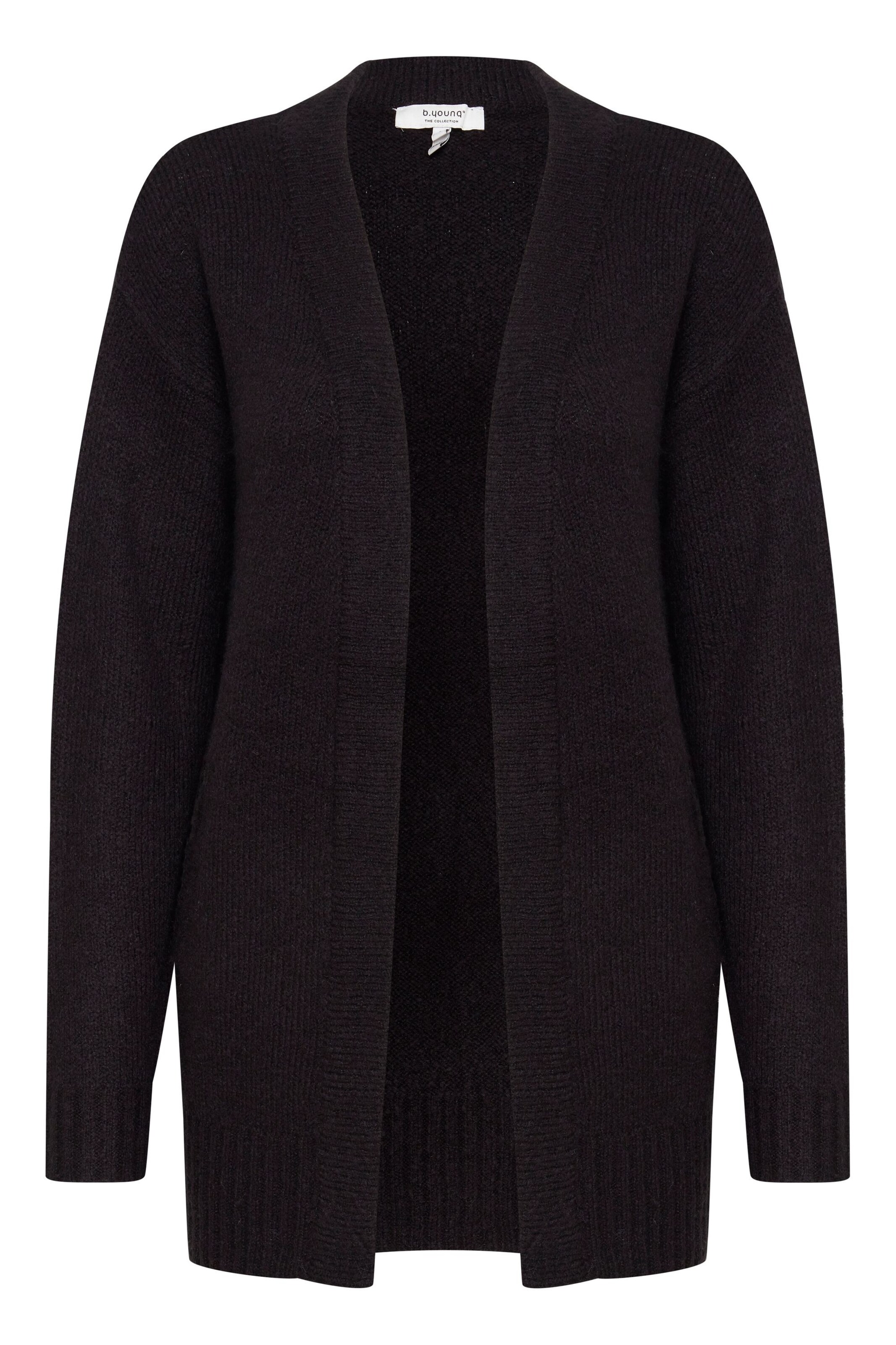 b.young Gebreid vest 'BYMirelle' in Zwart: voorkant