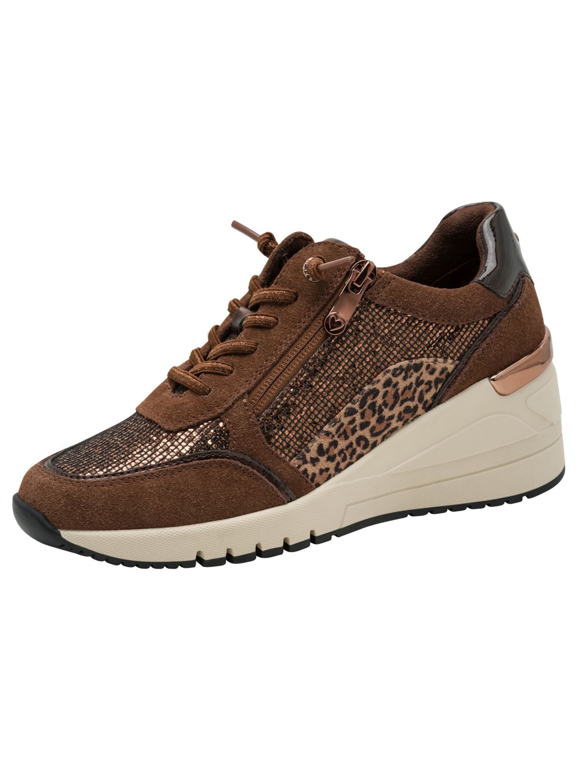 Baskets basses MARCO TOZZI en marron : devant