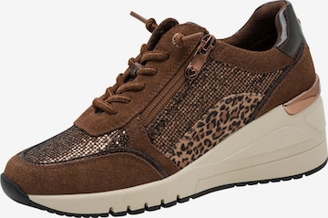 Baskets basses MARCO TOZZI en marron : devant