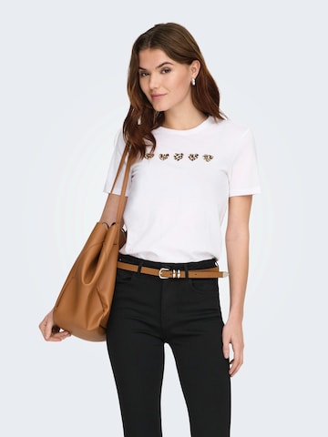 ONLY T-Shirt 'ONLMIA' in Weiß: Vorderseite