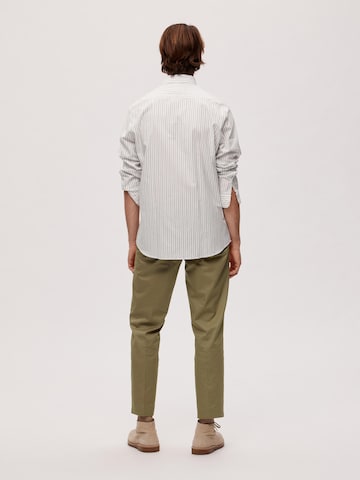 balta SELECTED HOMME Standartinis modelis Marškiniai 'PINPOINT'