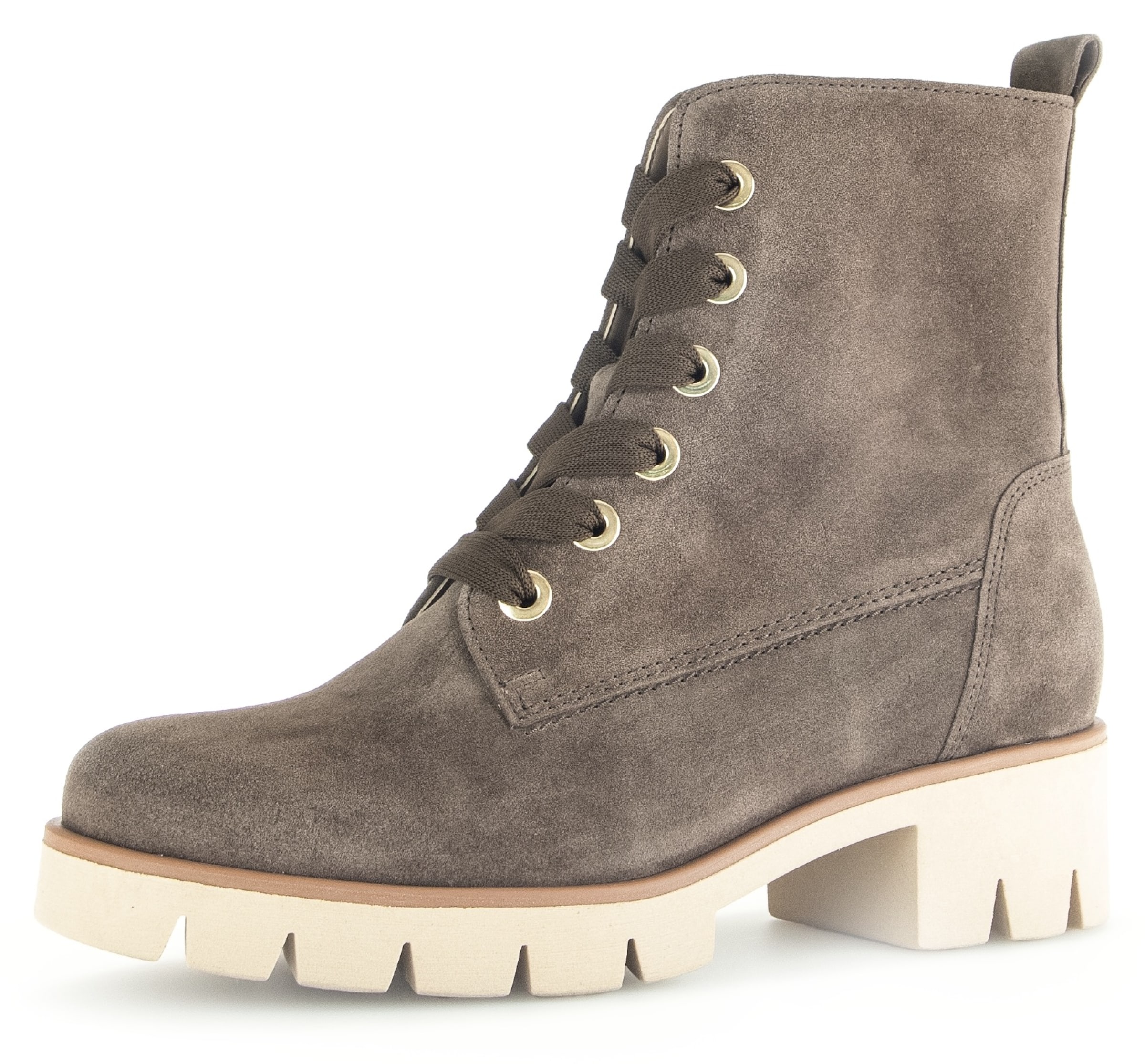 GABOR Lace Up Ankle Boots in Taupe ABOUT YOU