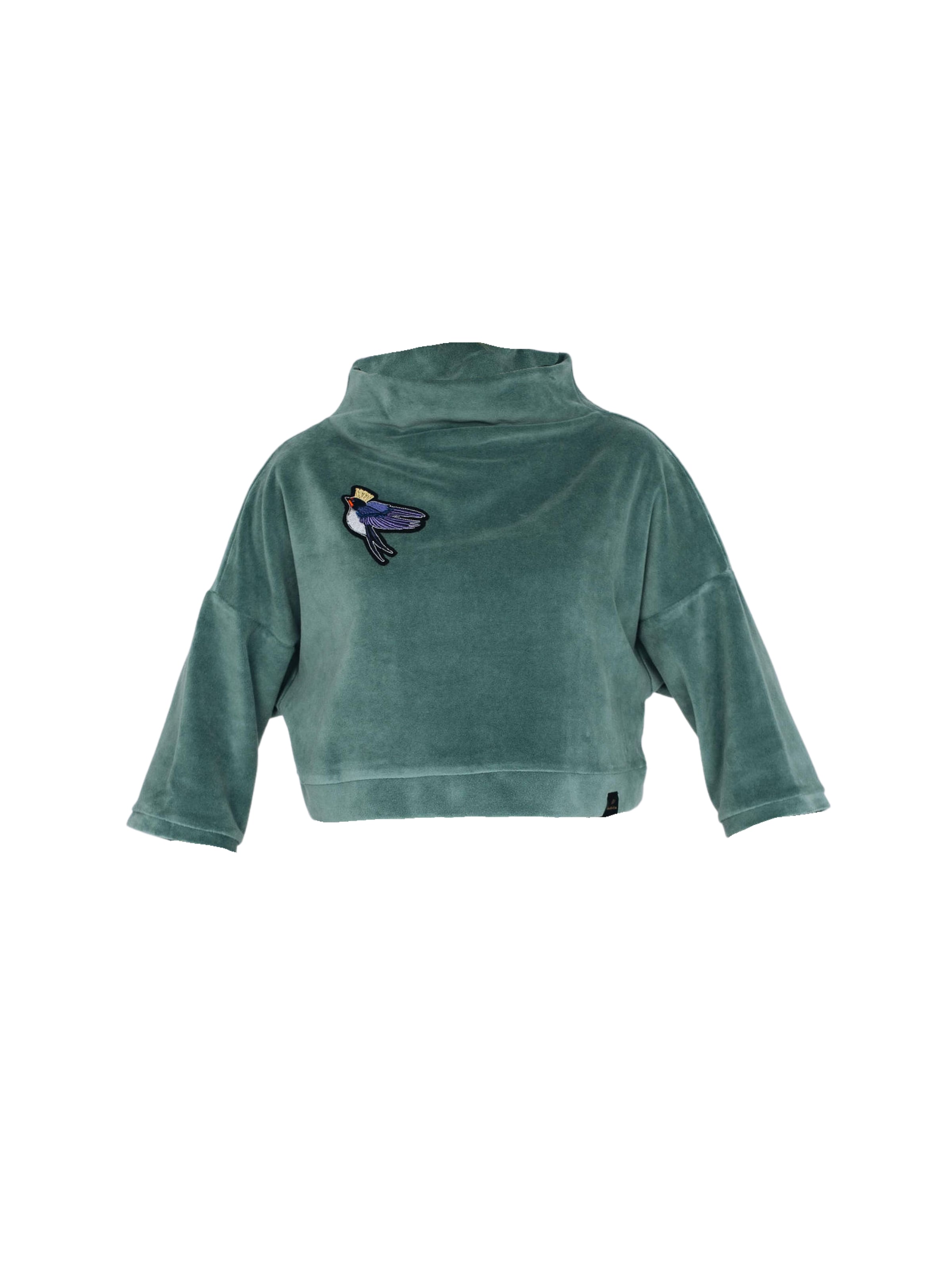RADADA - Sudadera 'Little Swallow' en verde: frente