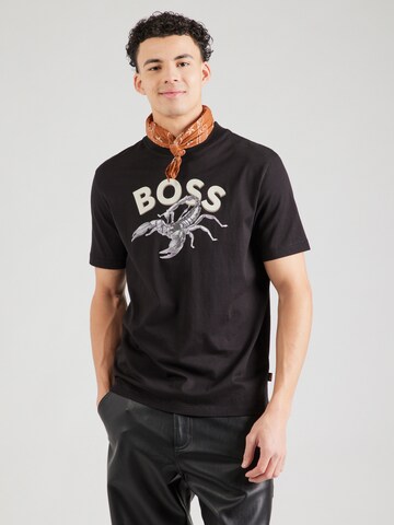 Maglietta di BOSS in nero: frontale