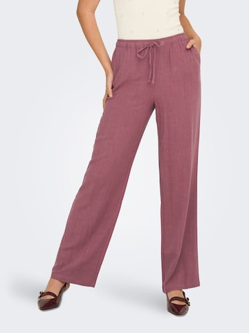 ONLY Regular Trousers 'ONLSiesta' in Brown: front