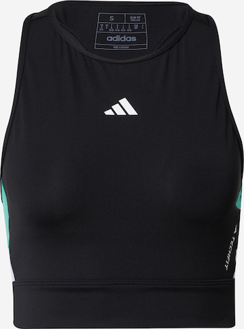 ADIDAS PERFORMANCE Sports Top 'Techfit Colorblock ' in Black: front