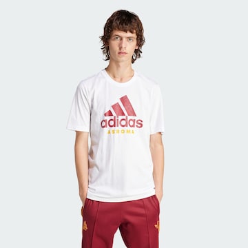 T-Shirt fonctionnel 'AS Rom DNA' ADIDAS SPORTSWEAR en blanc : devant