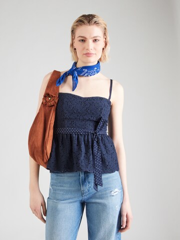 Haut HOLLISTER en bleu : devant