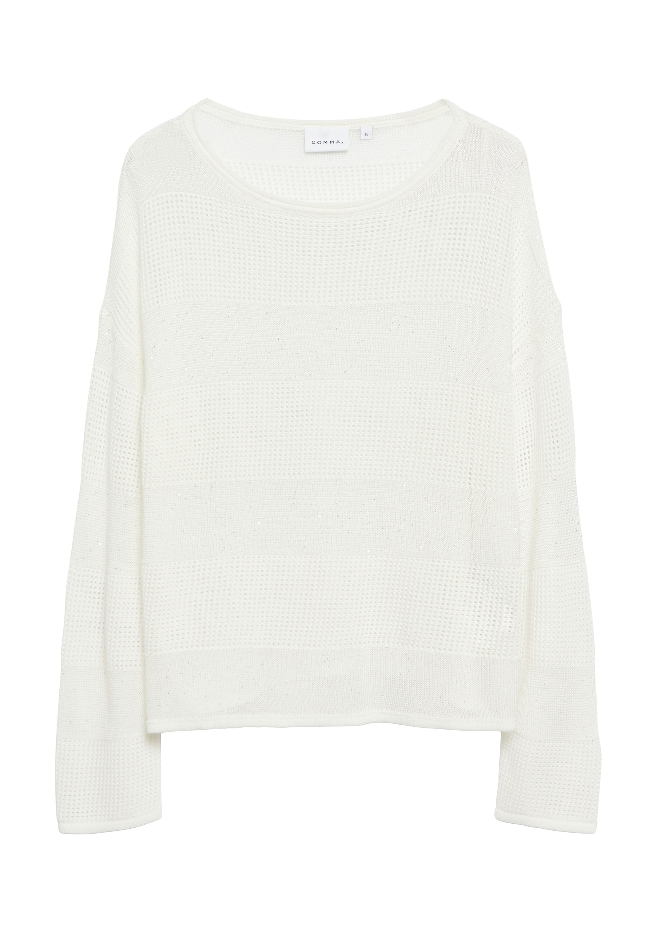 Pull-over COMMA en blanc : devant