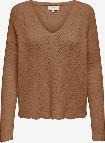 ONLY Sweater 'EMILIA' in Brown: front