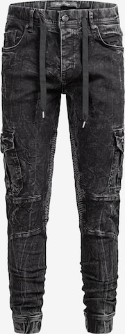 Redbridge Tapered Jeans in Black: front