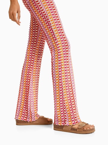 Bershka Flared Trousers in Red