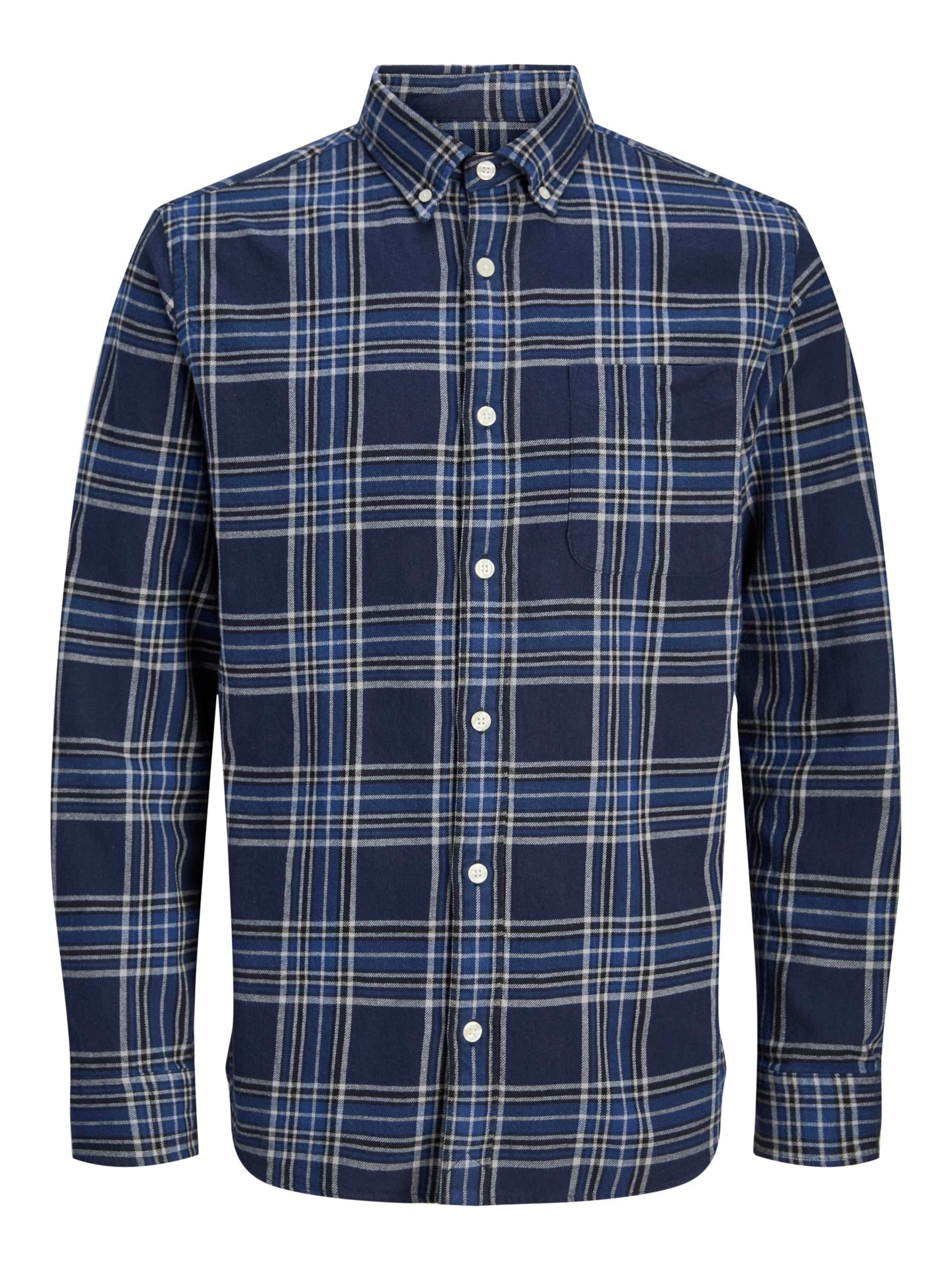 Jack & Jones Junior Regular fit Overhemd in Blauw: voorkant