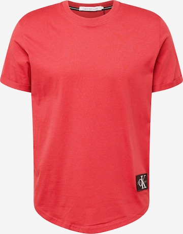 T-Shirt Calvin Klein Jeans en rouge : devant