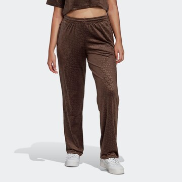 ADIDAS ORIGINALS Wide Leg Bukser 'Velvet Straight' i brun: forside