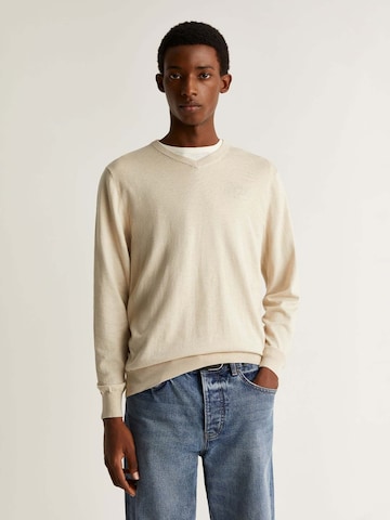 Scalpers Sweter w kolorze beżowy: przód