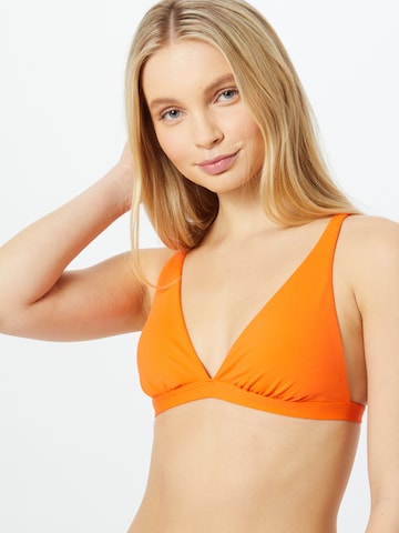 Seafolly - Triángulo Top de bikini en naranja: frente