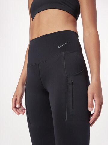 NIKE Skinny Sportovní kalhoty – černá