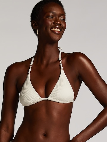 Hunkemöller - Triangular Top de biquíni 'Cozumel' em branco: frente