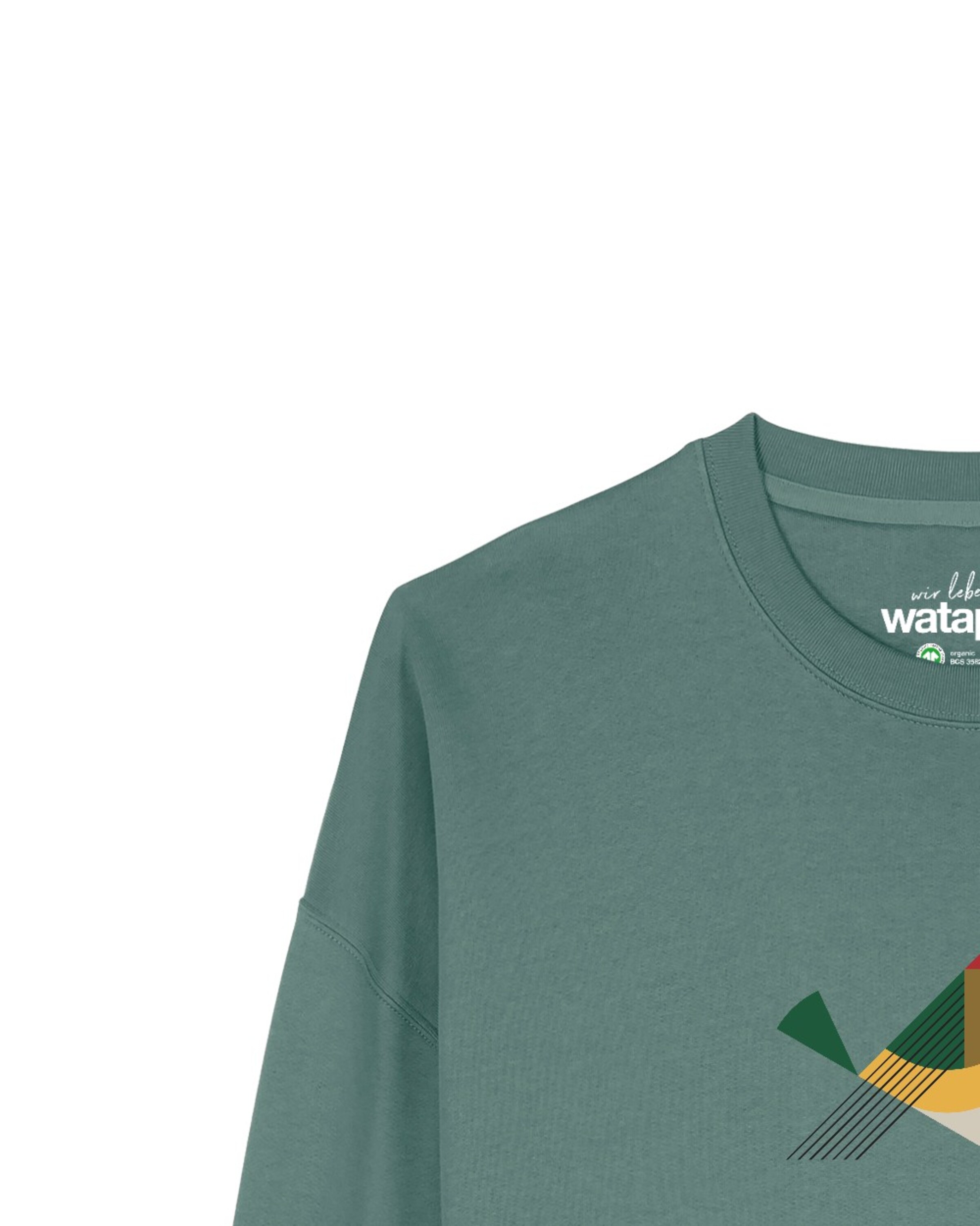 Watapparel Sweatshirt 'Vogel ' in Groen