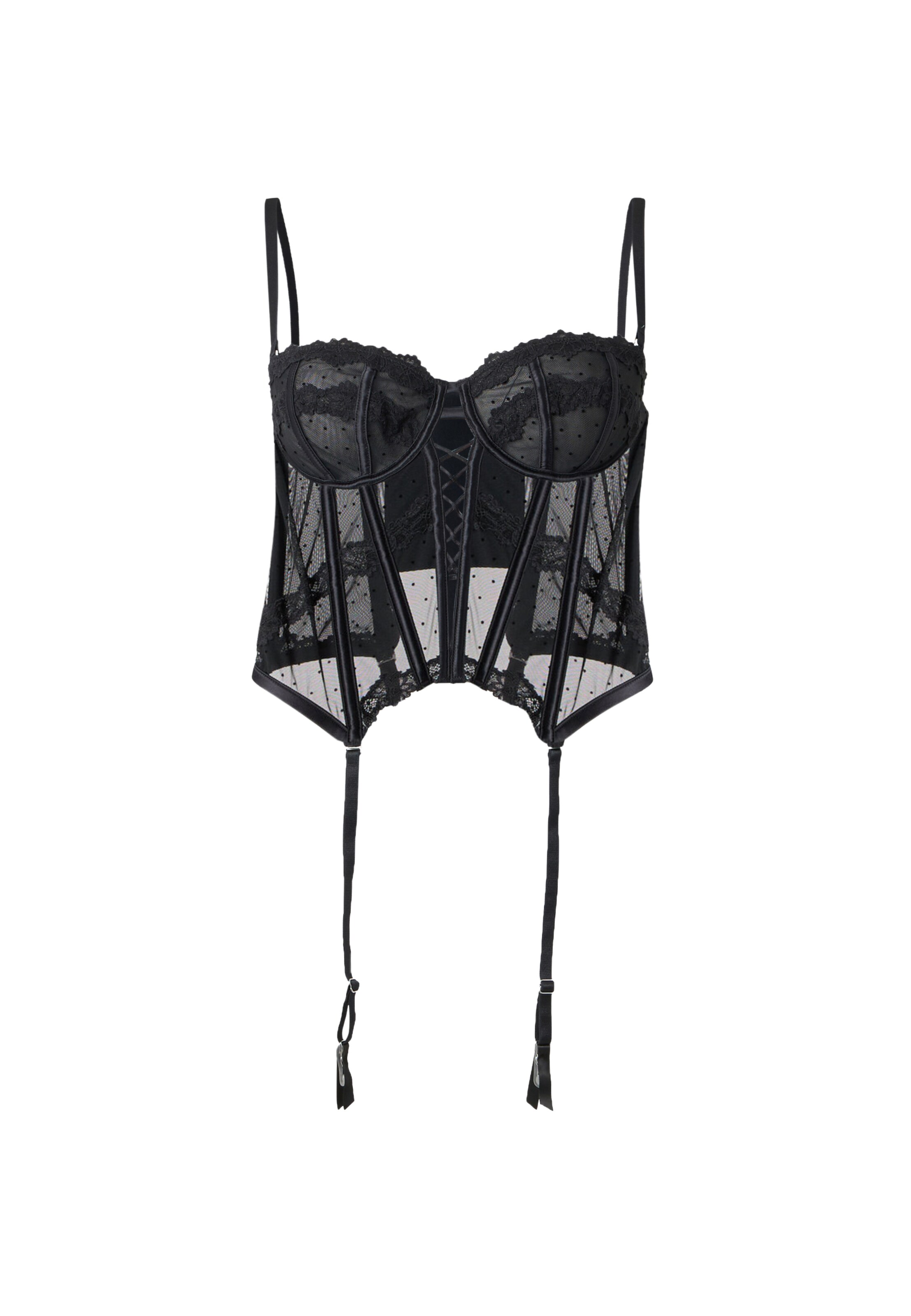 Corsetto 'Kat' di Hunkemöller in nero: frontale
