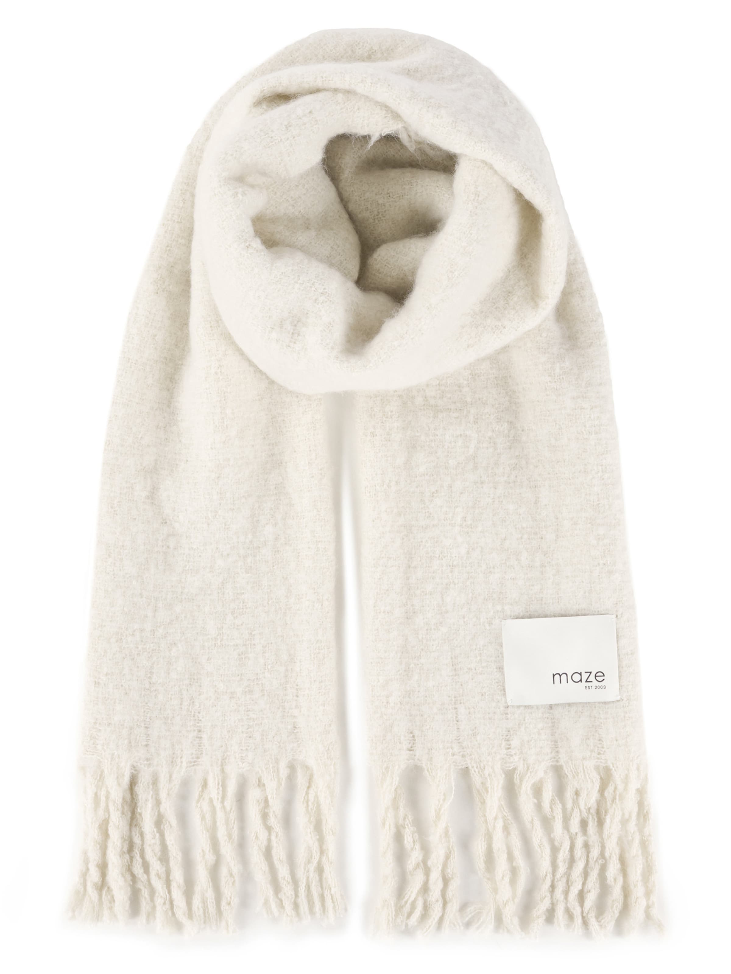 Maze Schal in Weiß: Vorderseite