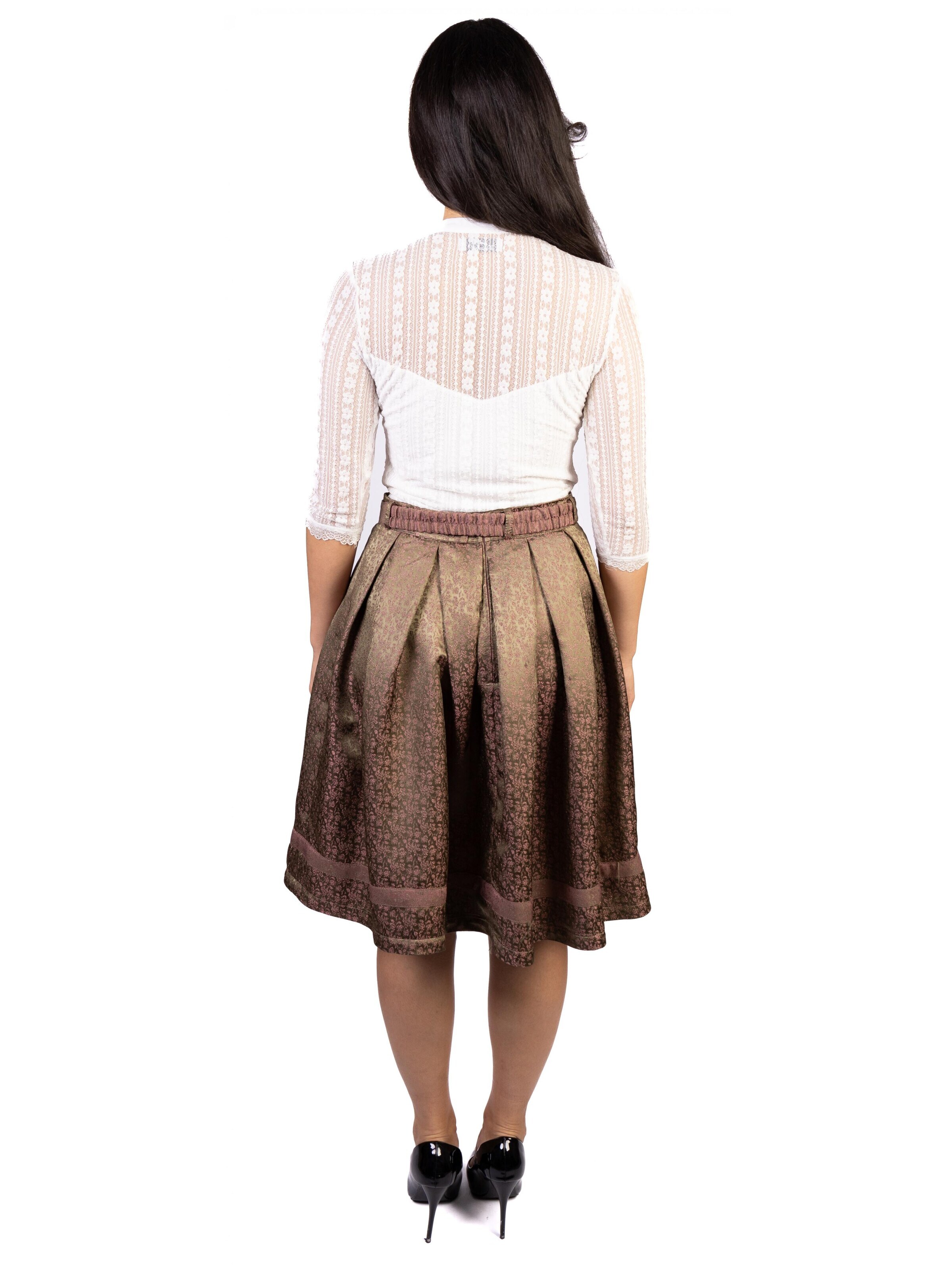 Trachtl Trachtenrock 'Giselle Khaki'‌‌‌‌‌ in Grün
