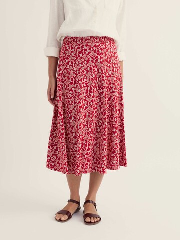 Seasalt Cornwall Rok 'Orchard' in Rood: voorkant
