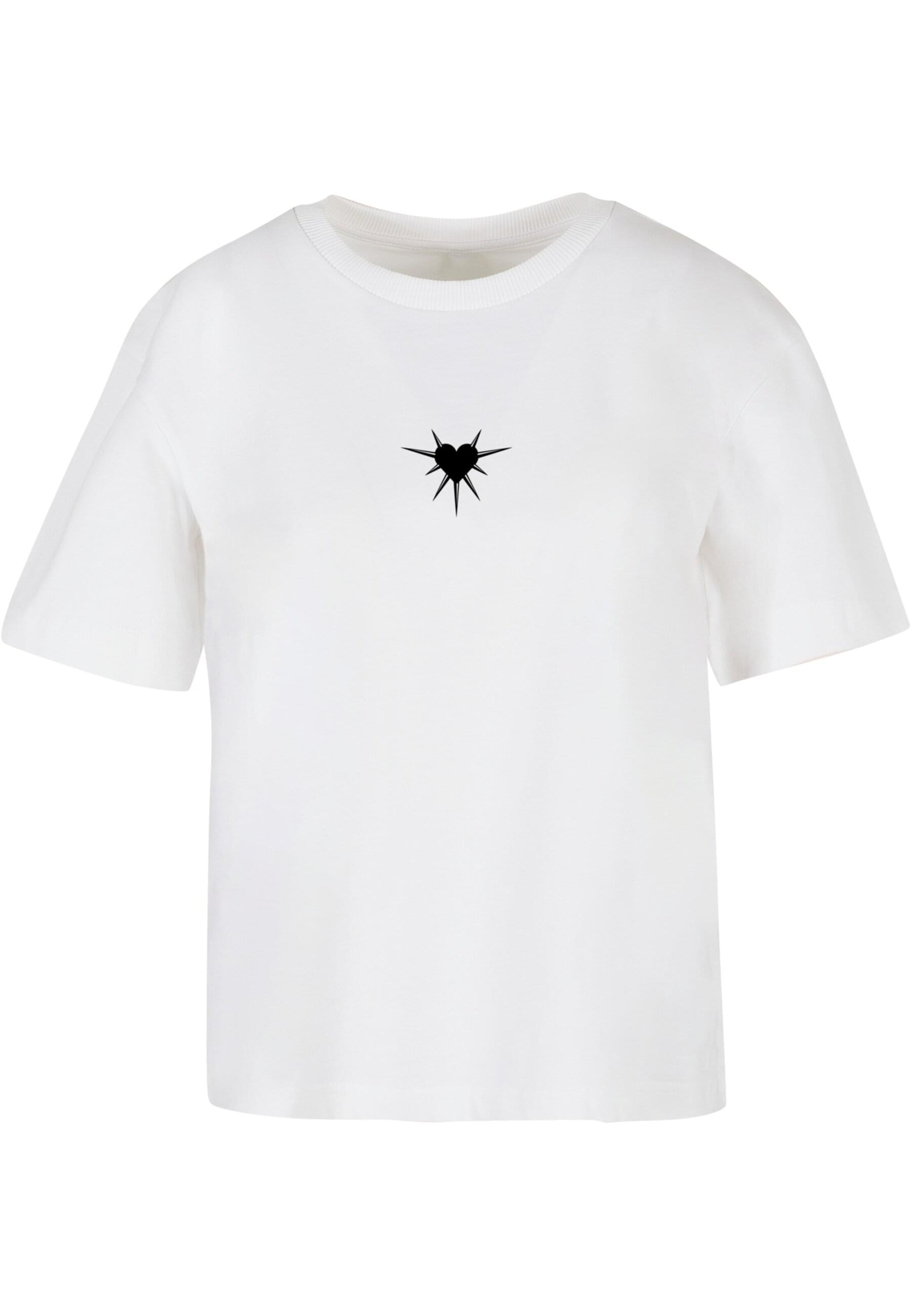Mister Tee T-shirt 'Dangerous Heart' en noir / blanc cassé, Vue avec produit