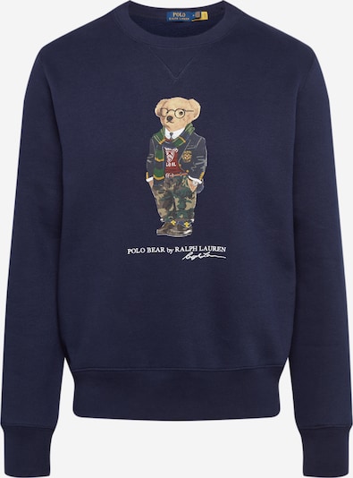 POLO RALPH LAUREN Sweat-shirt en beige / bleu marine / vert, Vue avec produit