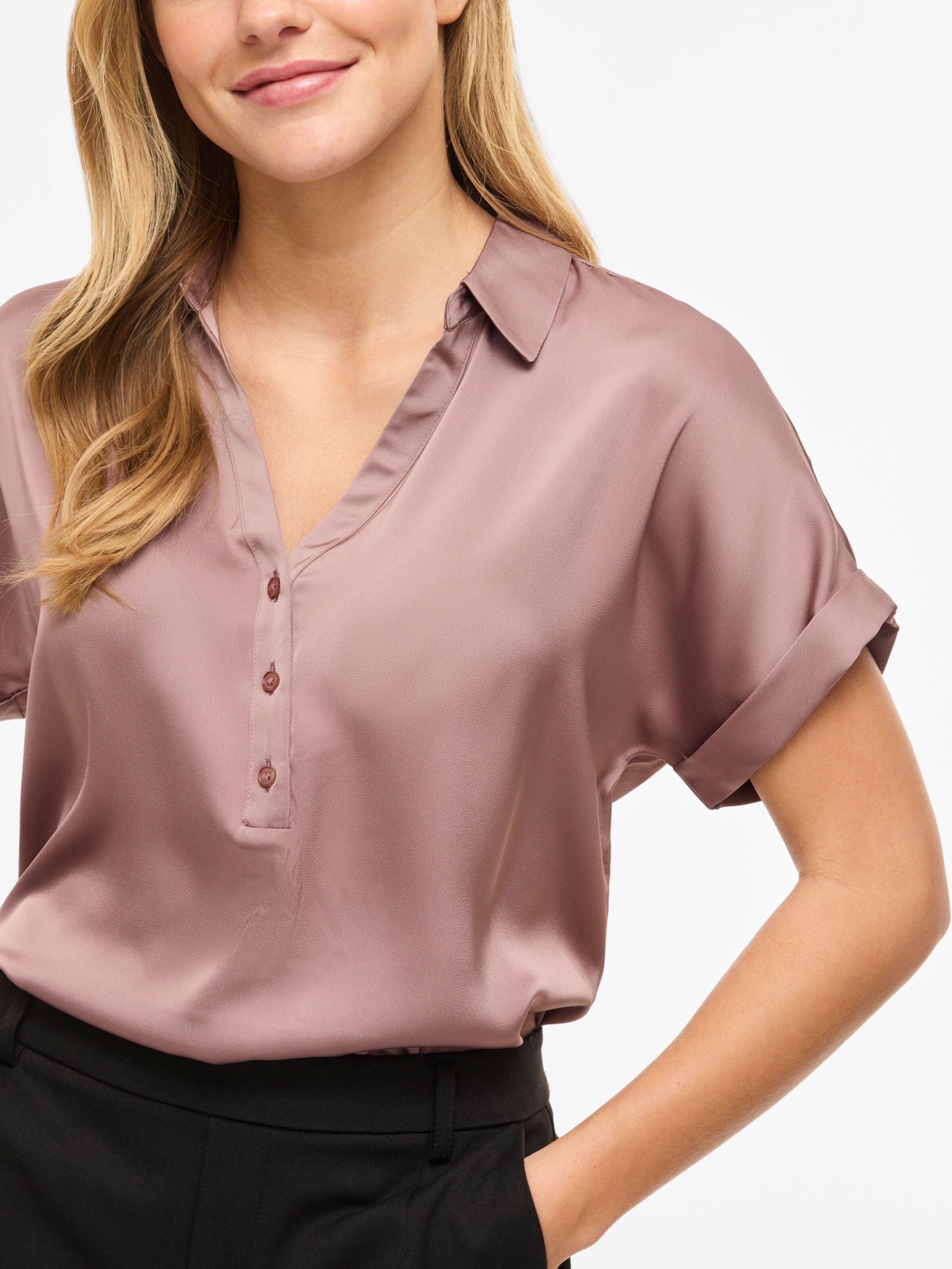 VILA Bluse 'VIEnna Ravenna' in Pink