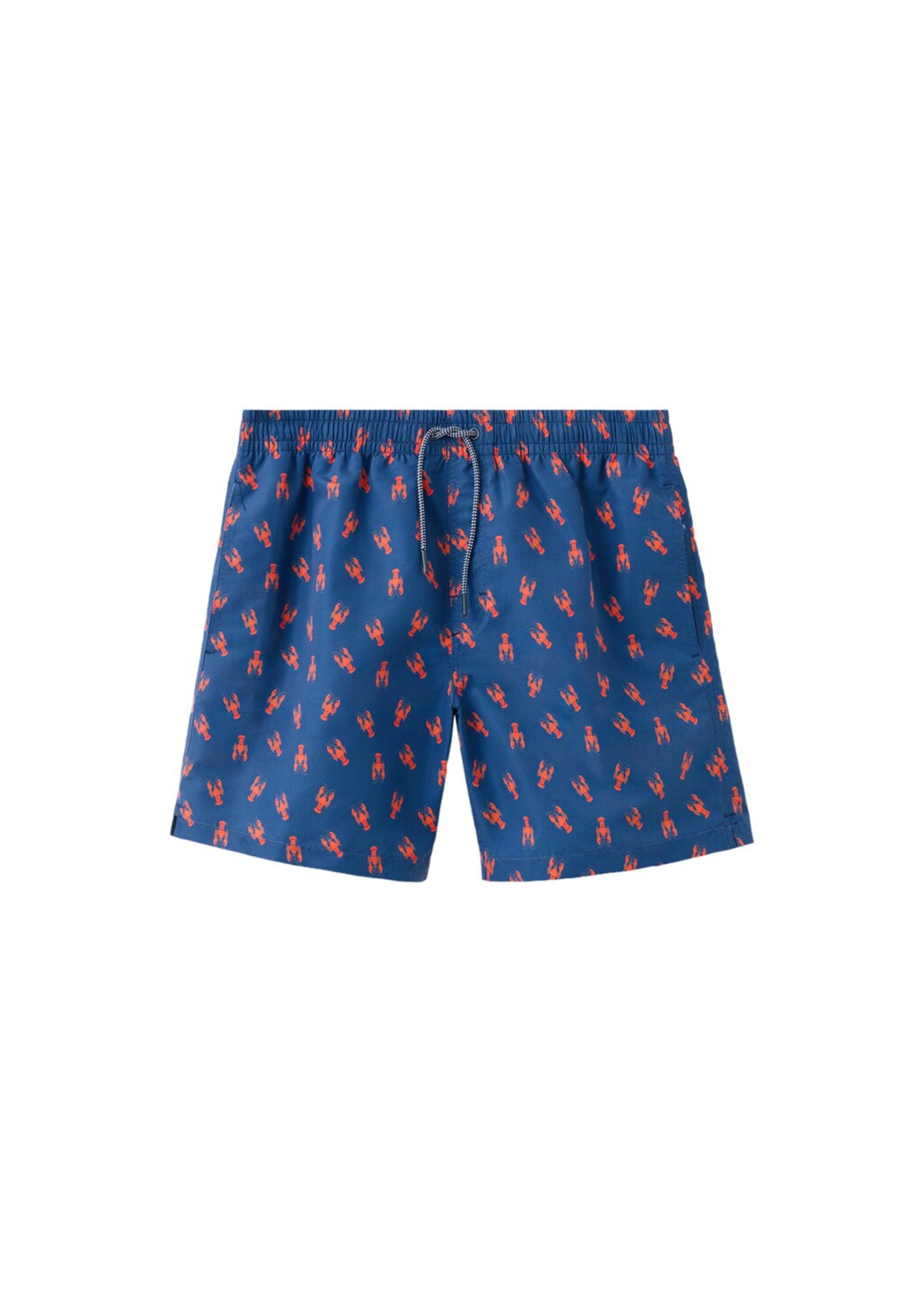MANGO TEEN Board Shorts 'Lobster' in Blue: front